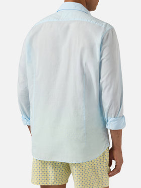 Light blue Chemise Ice shirt in pure cotton voile