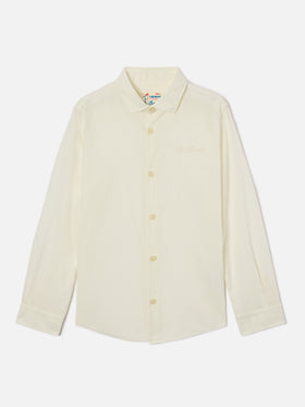 Chemise Jr crème en voile de coton 