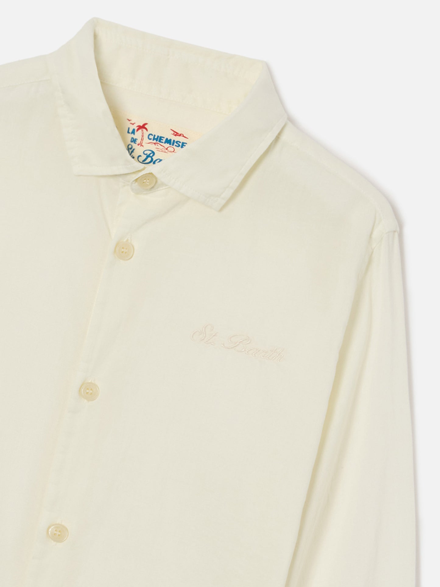 Chemise Jr crème en voile de coton 