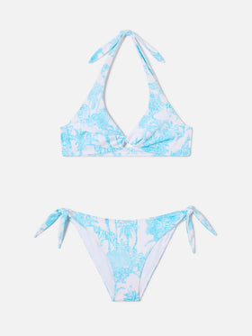 Bikini Leda Yali bleu clair toile de jouy 