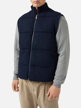 Leeds Knit Steppweste in Blau