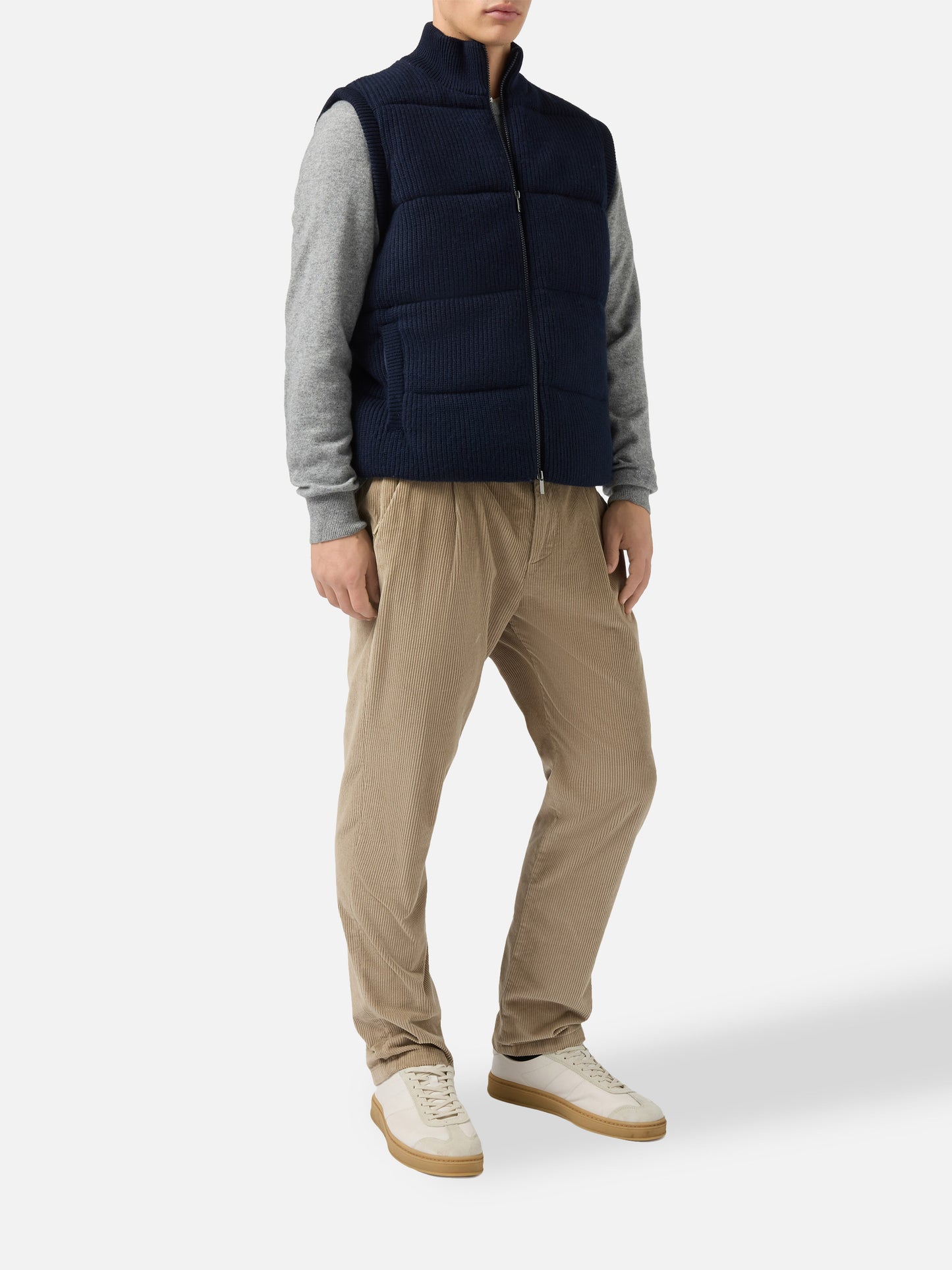 Leeds Knit Steppweste in Blau