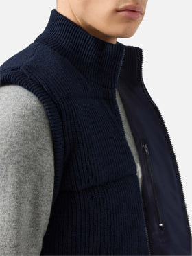 Leeds Knit Steppweste in Blau