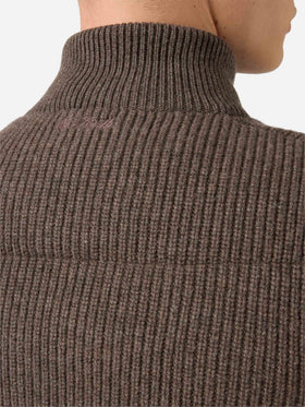 Leeds Knit Steppweste in Haselnuss