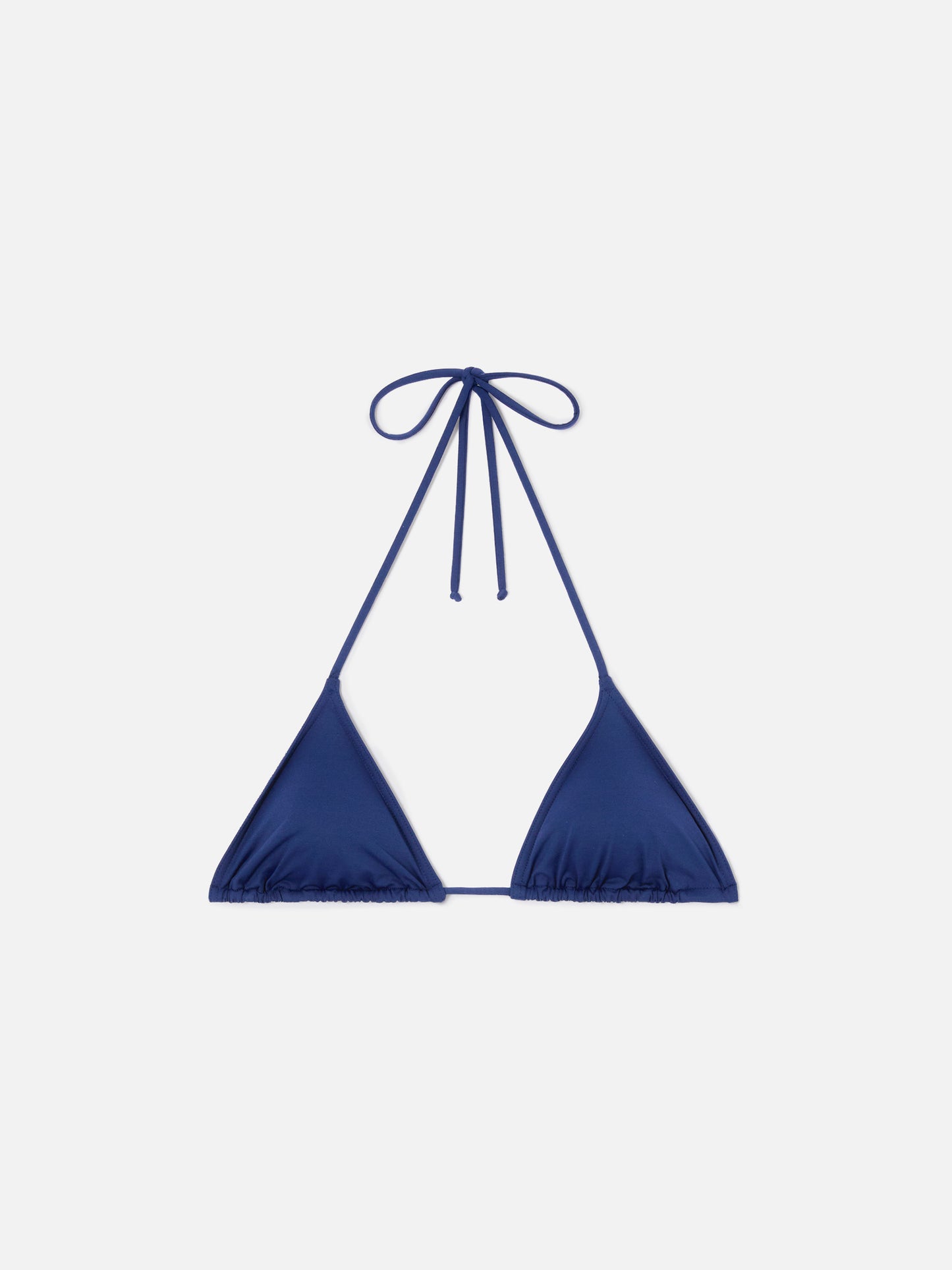 Top bikini Leah triangolo con laccetti blu navy