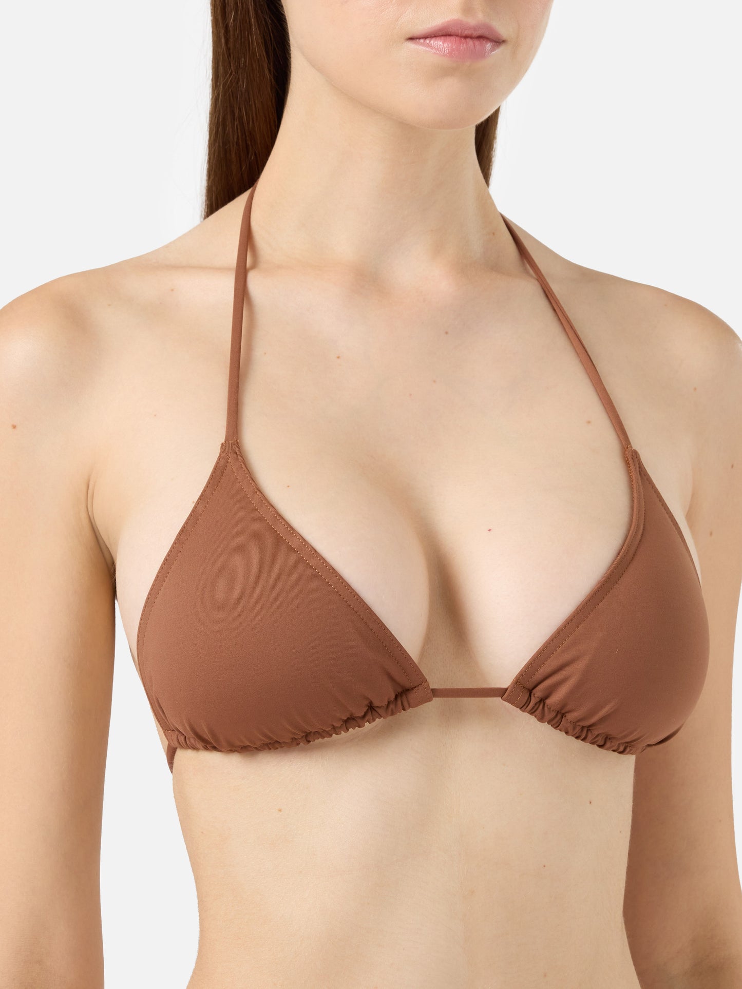 Triangel-Bikini Leah Lido in Braun mit klassischer Badehose