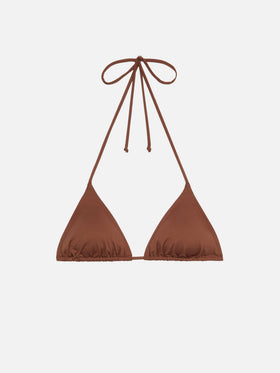 Leah brown triangle top swimsuit - MC2 Saint Barth