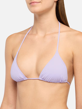 Leah lilac triangle top swimsuit