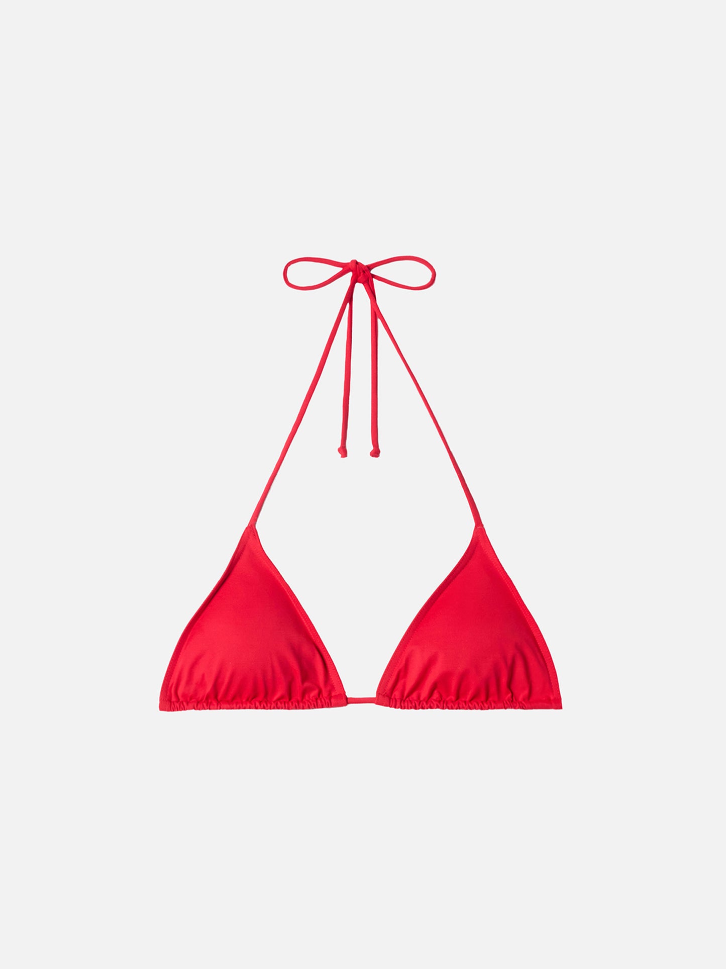 Leah, roter Badeanzug mit Triangel-Oberteil