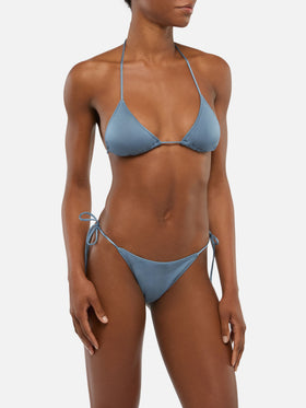 Leah Norah Triangel-Bikini in schimmerndem Himmelblau