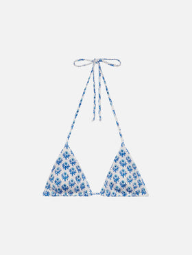 Haut de maillot de bain triangle Leah à imprimé floral 