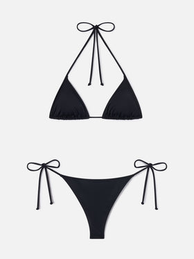 Leah Marielle black triangle bikini with ties