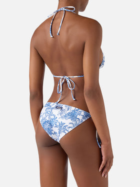 Leah Virgo toile de jouy blue bikini