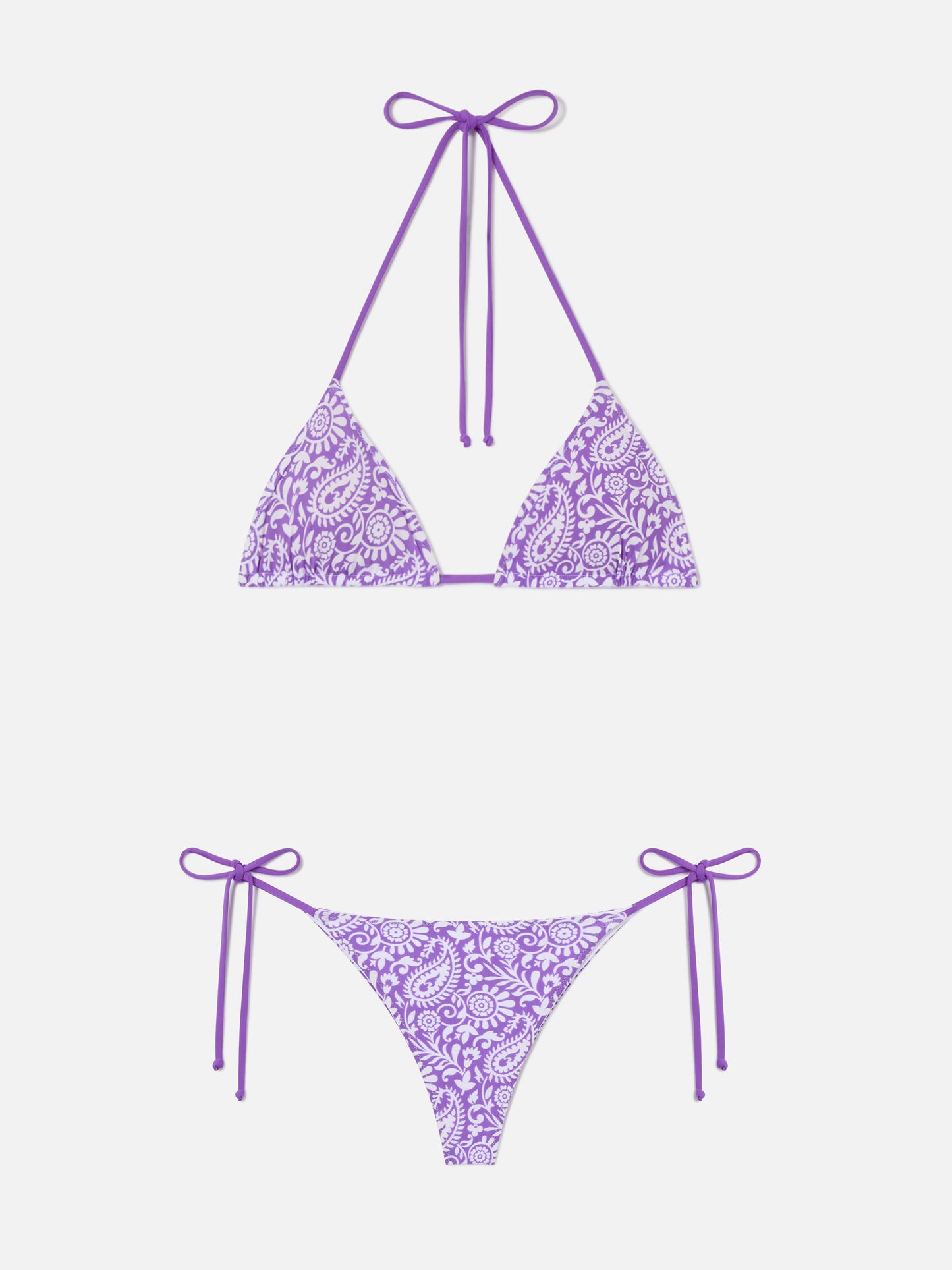 Leah Marielle Triangel-Bikini mit Paisley-Muster 