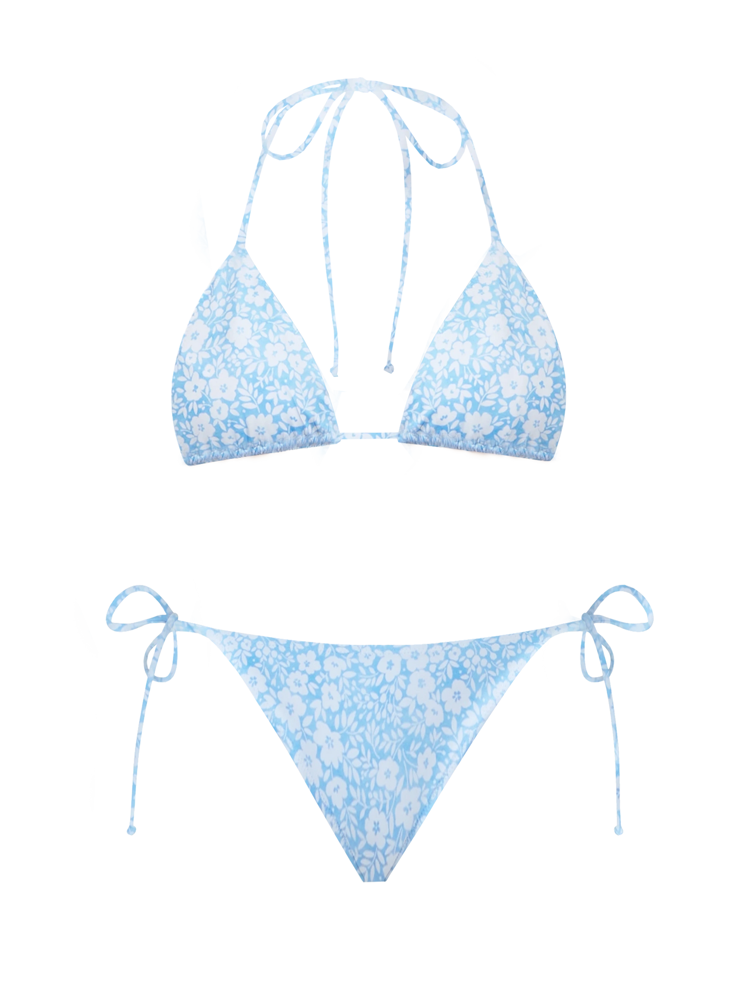 Leah Virgo vintage floral triangle bikini