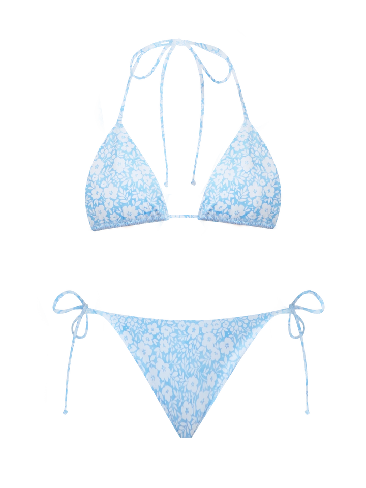 Bikini Leah Virgo triangolo stampa floreale vintage