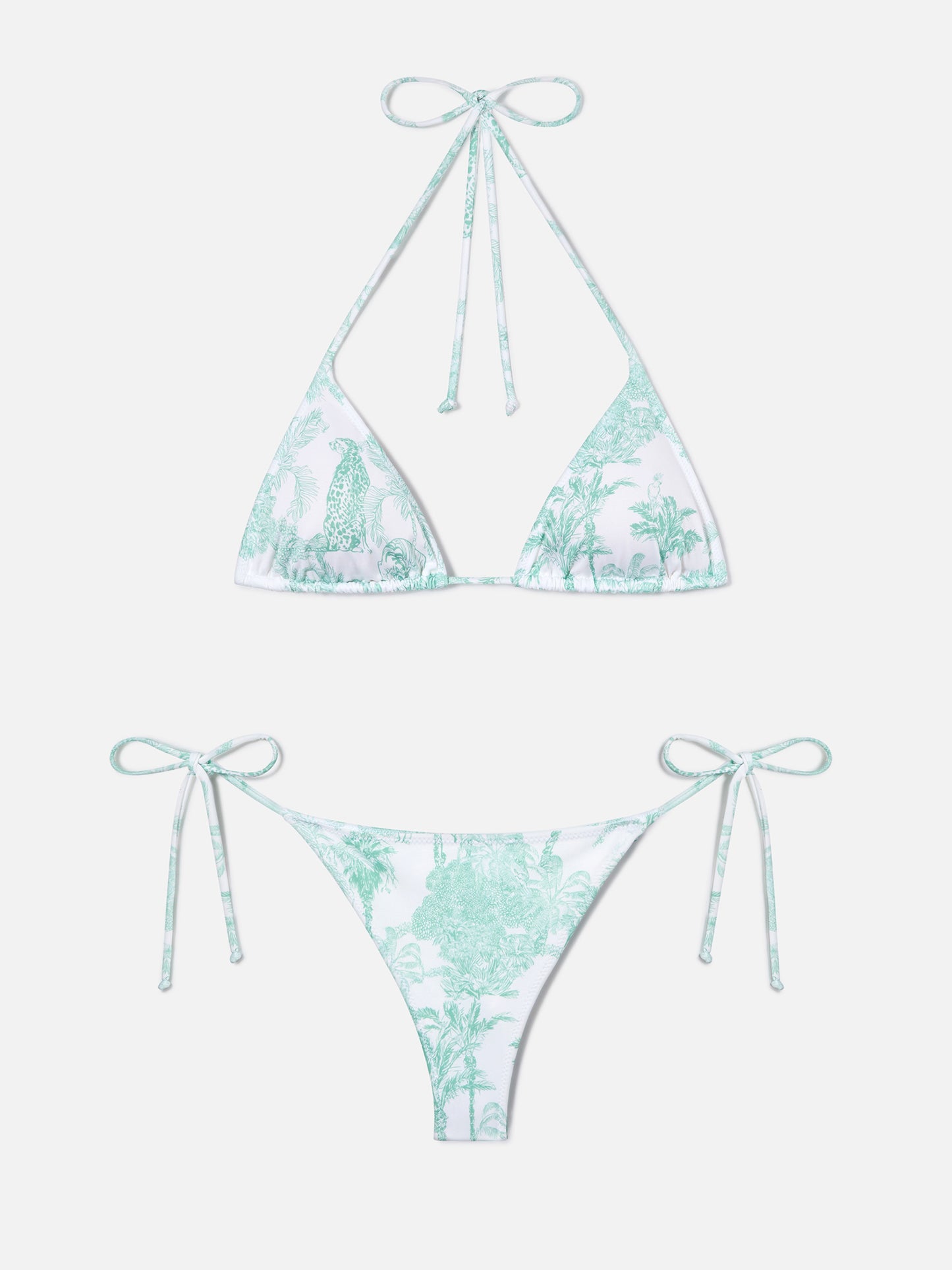 Bikini Leah Marielle verde toile de jouy 