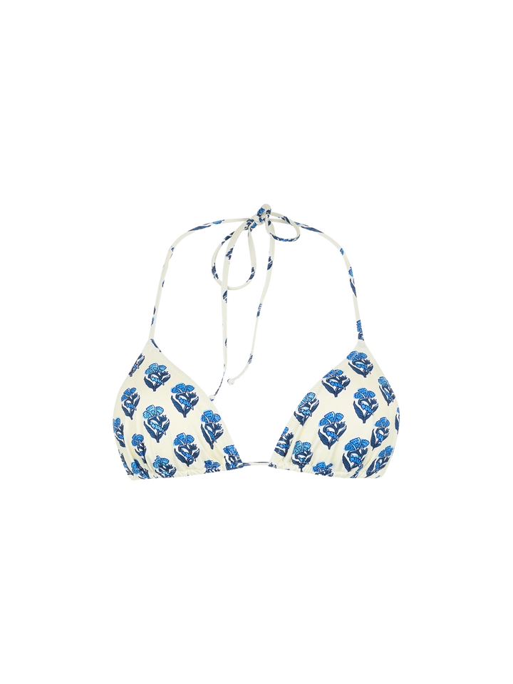 Woman jaipur flower triangle top swimsuit Leah - MC2 Saint Barth
