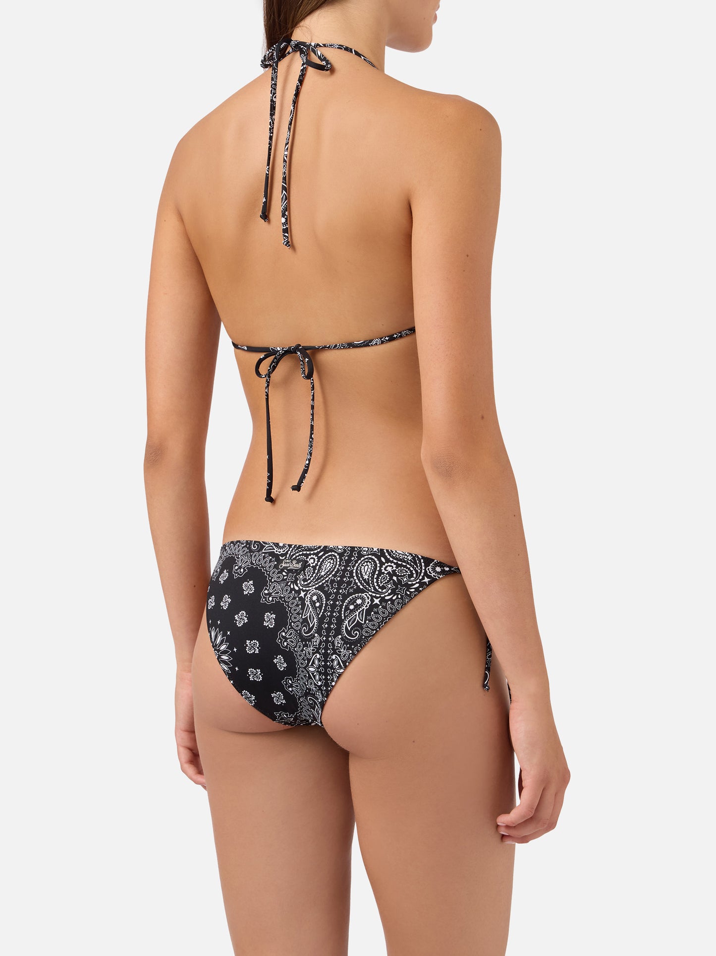 Bikini Leah Virgo à imprimé bandana noir 