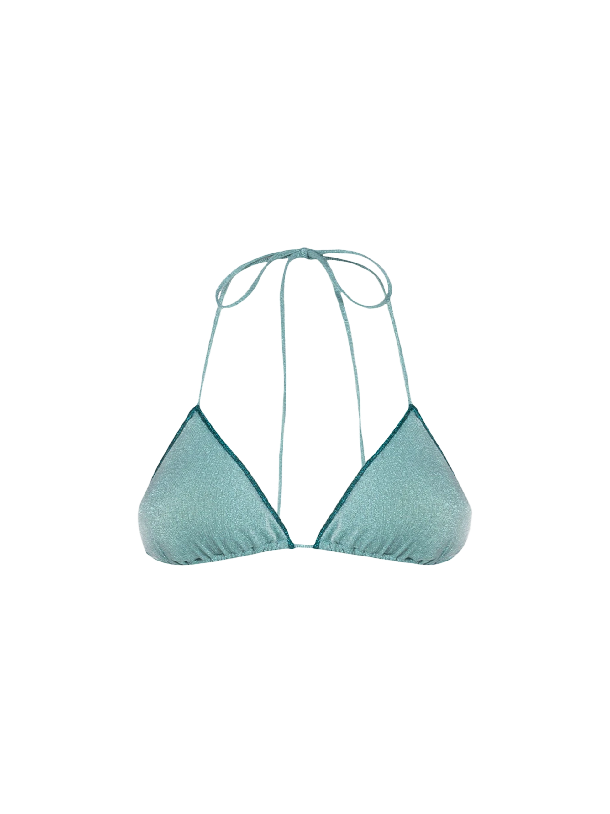 Woman water green lurex triangle top swimsuit Leah - MC2 Saint Barth