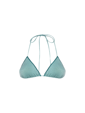 Woman water green lurex triangle top swimsuit Leah - MC2 Saint Barth