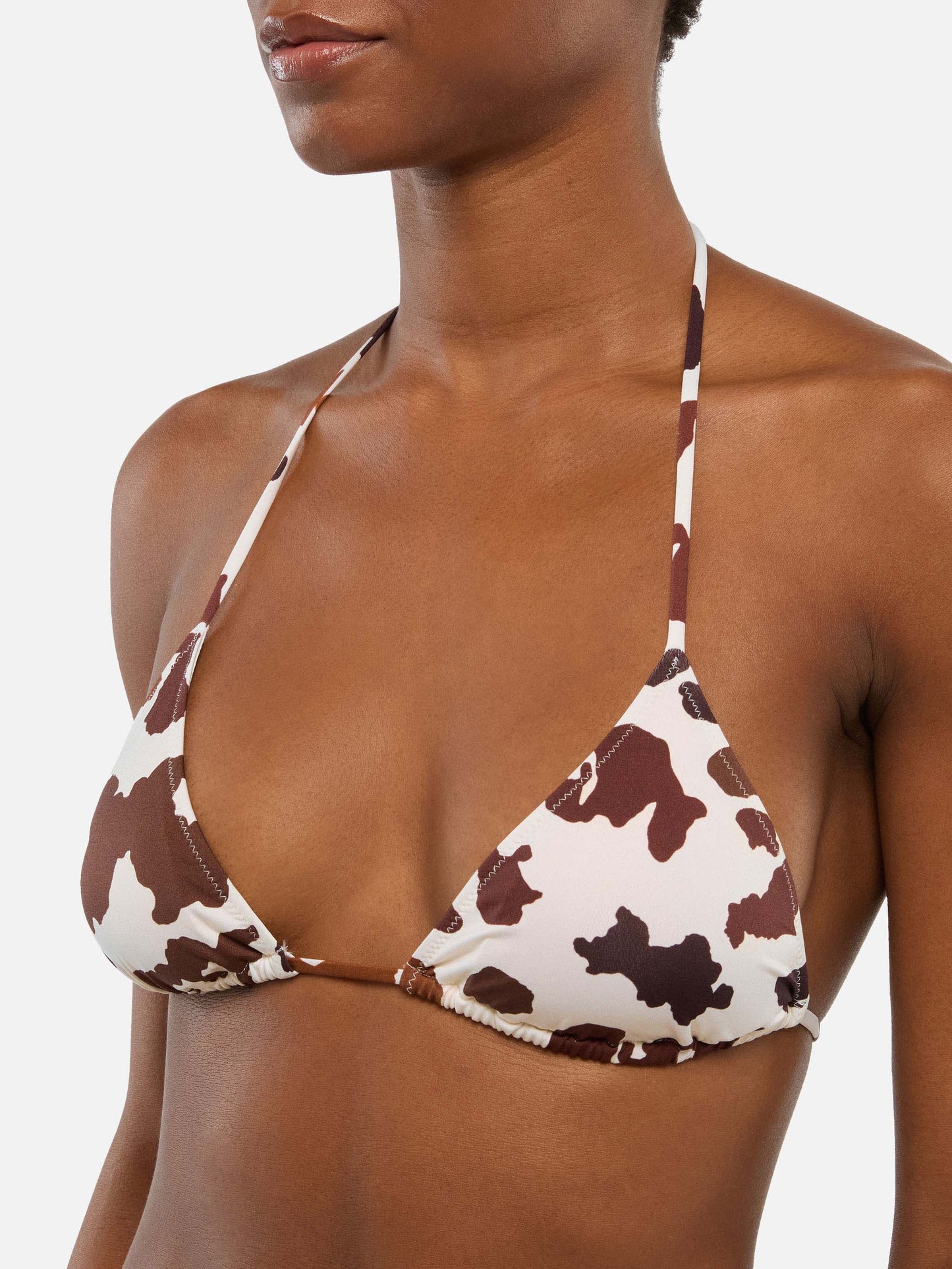Bikini Triangle Leah Marielle con estampado de piel de vaca 