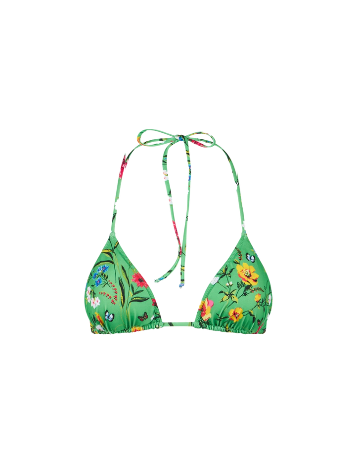 Leah floral triangle bikini top