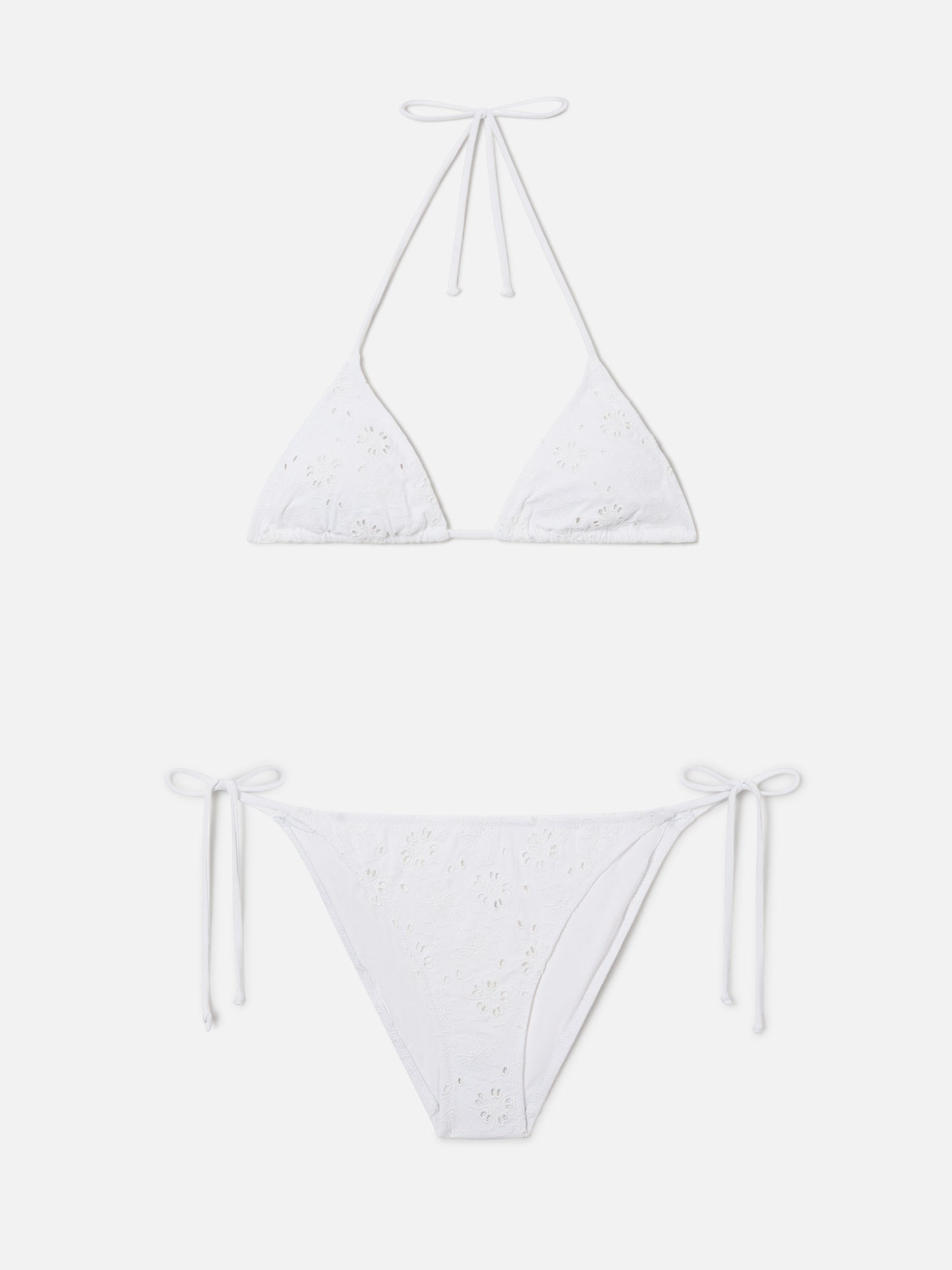 Leah Virgo weißer Sangallo-Bikini 