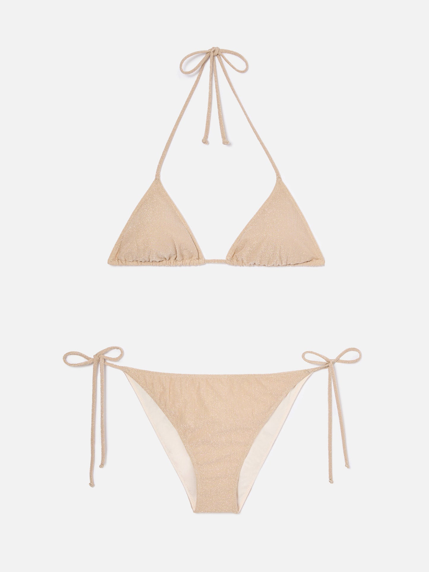 Bikini triangle Leah Teen en lurex doré 