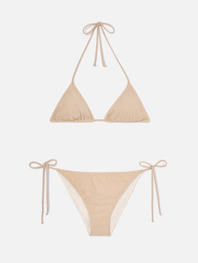 Bikini triangle Leah Teen en lurex doré 