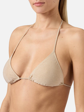 Bikini triangle Leah Teen en lurex doré 