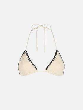 Woman crochet triangle top swimsuit Leah - MC2 Saint Barth