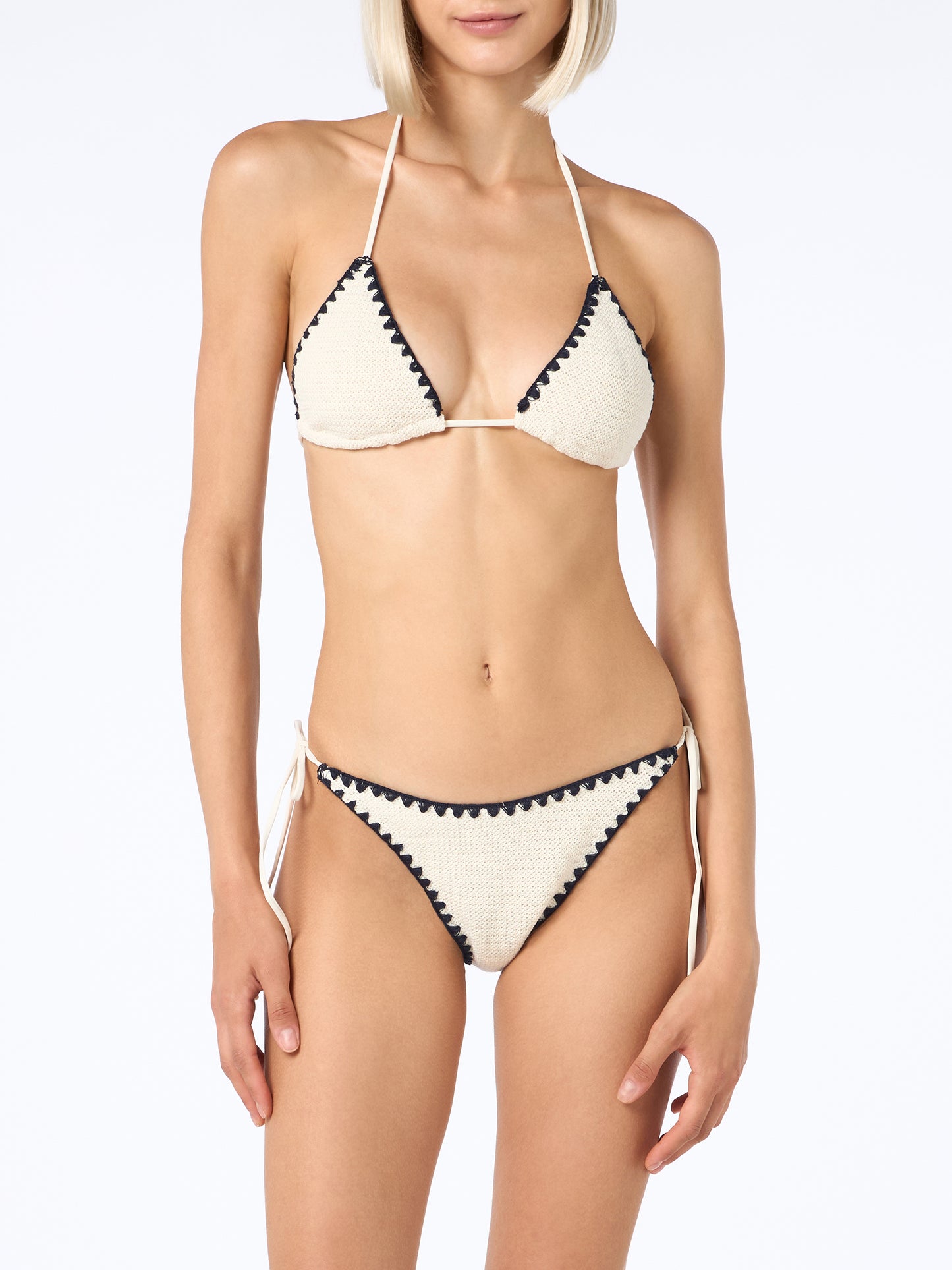 Bikini triangular de crochet para mujer Leah Marielle 