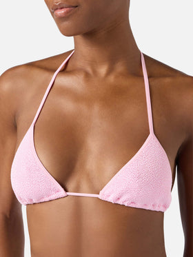 Leah Marielle String bikini in pink with contrast trims