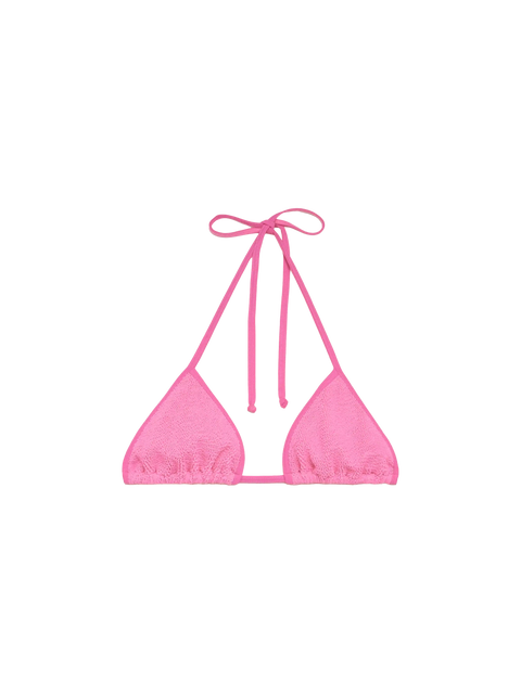 Leah pink crinkle triangle top - MC2 Saint Barth