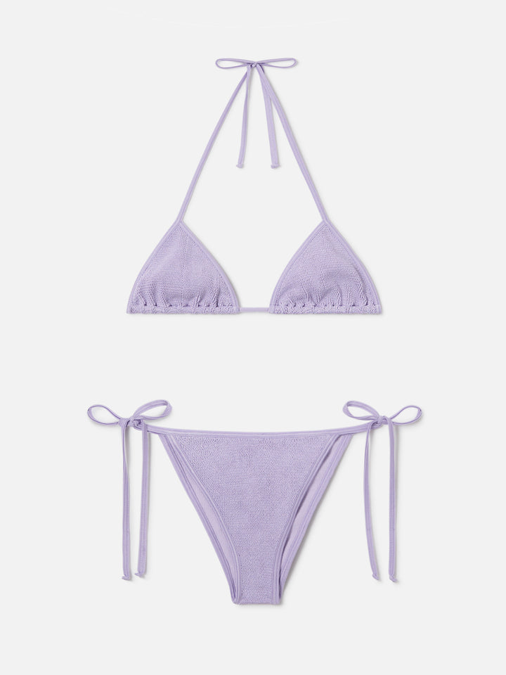 Bikini Leah Marielle en crinkle lurex lila 