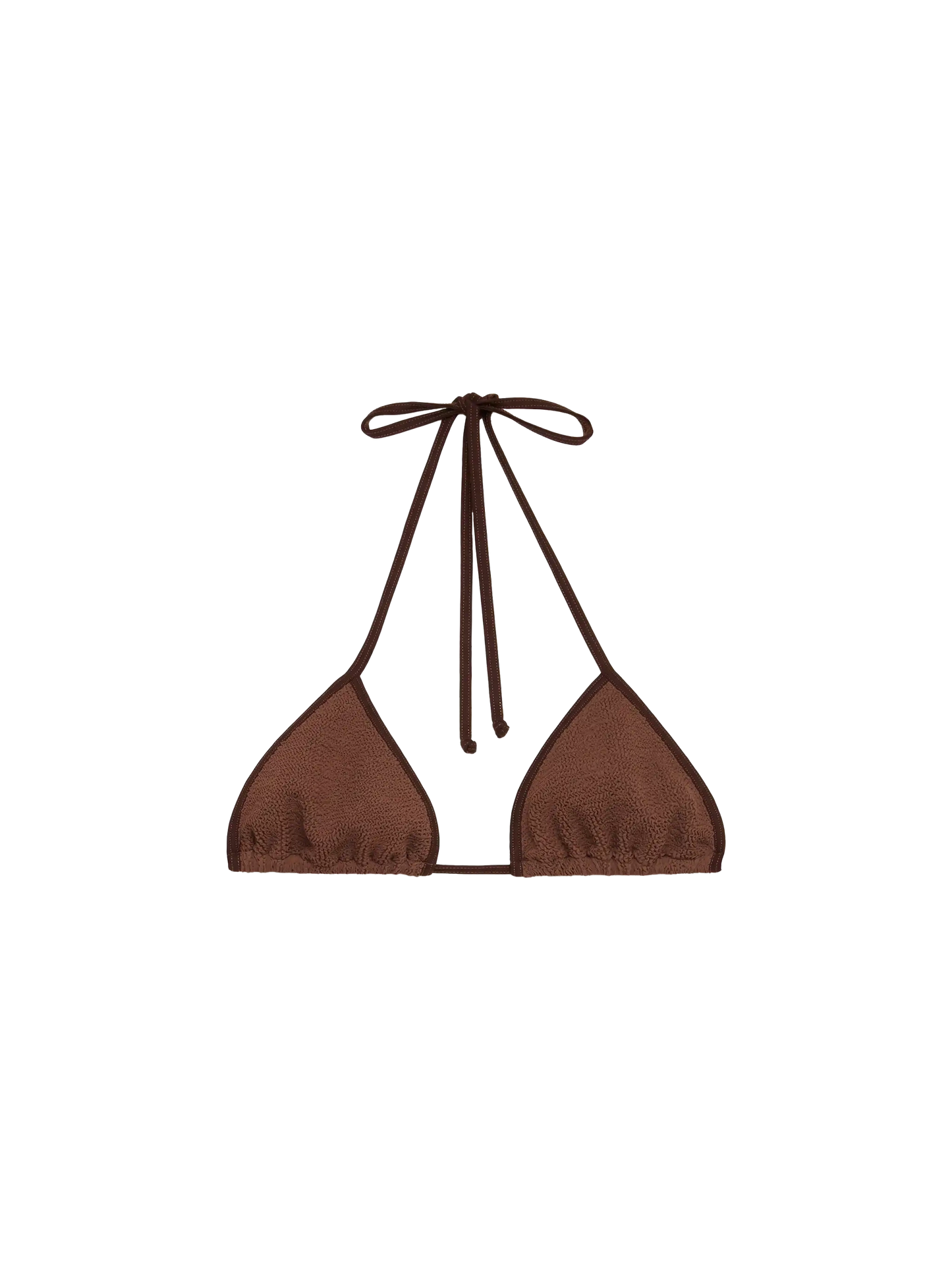 Leah brown crinkle triangle top - MC2 Saint Barth