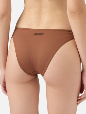 Triangel-Bikini Leah Lido in Braun mit klassischer Badehose