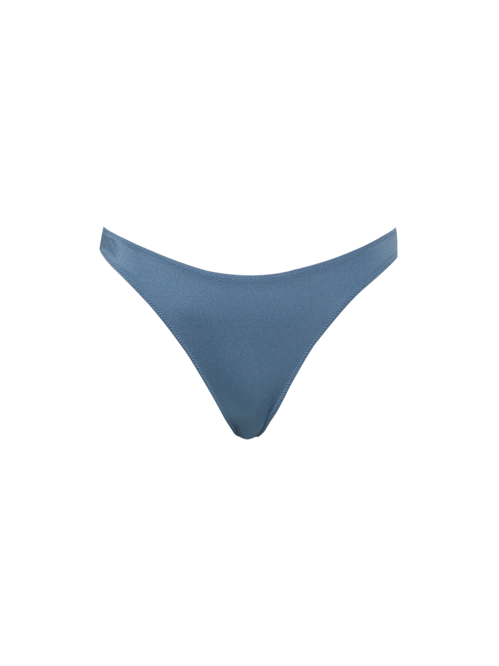 Paloma Lido shimmer avio blue bikini with scoop bralette top and classic briefs - MC2 Saint Barth
