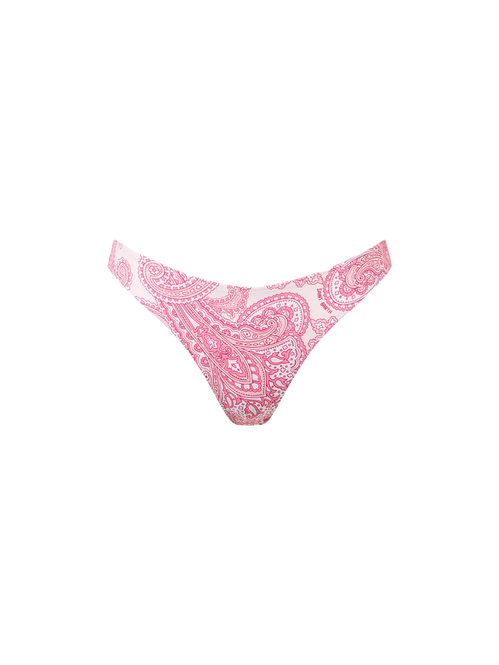 Woman pink paisley classic swim briefs Lido - MC2 Saint Barth