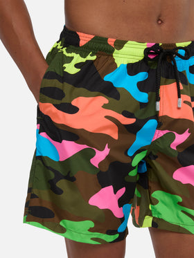 Costume mare Lighting stampa camouflage fluo