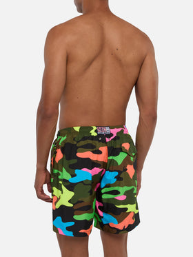 Costume mare Lighting stampa camouflage fluo