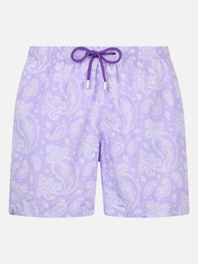 Man lightweight fabric swim-shorts Lighting with paisley print - MC2 Saint Barth