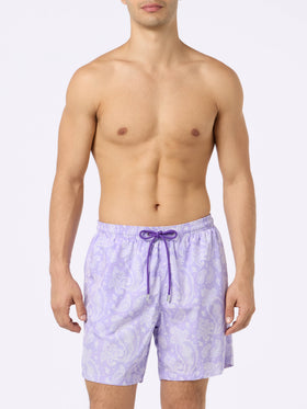 Man lightweight fabric swim-shorts Lighting with paisley print - MC2 Saint Barth