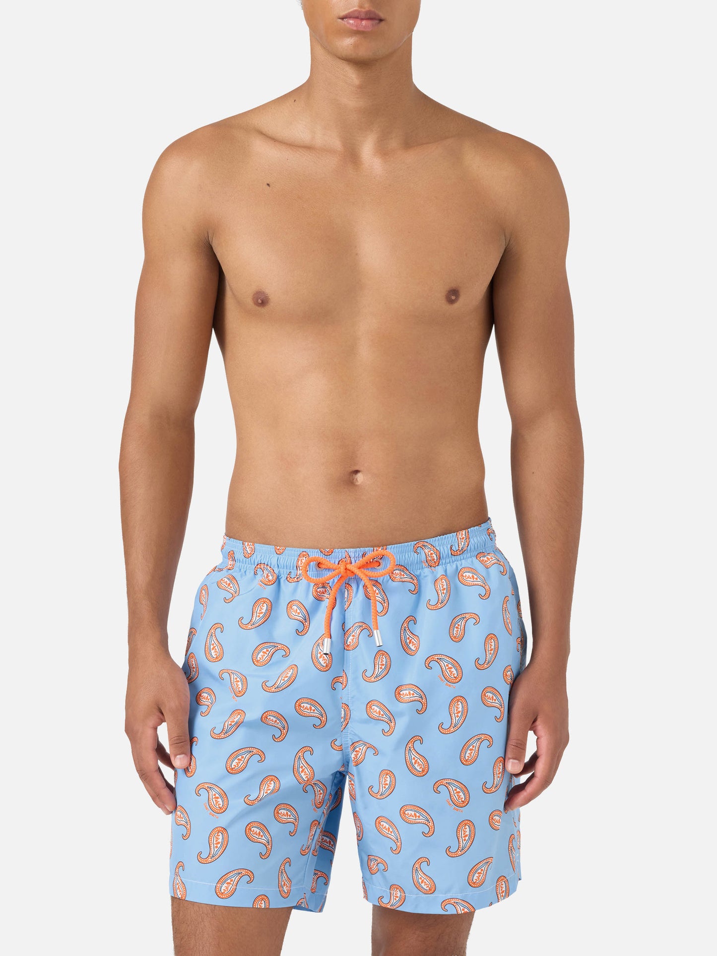 Leuchtende Badeshorts mit Paisley-Print 