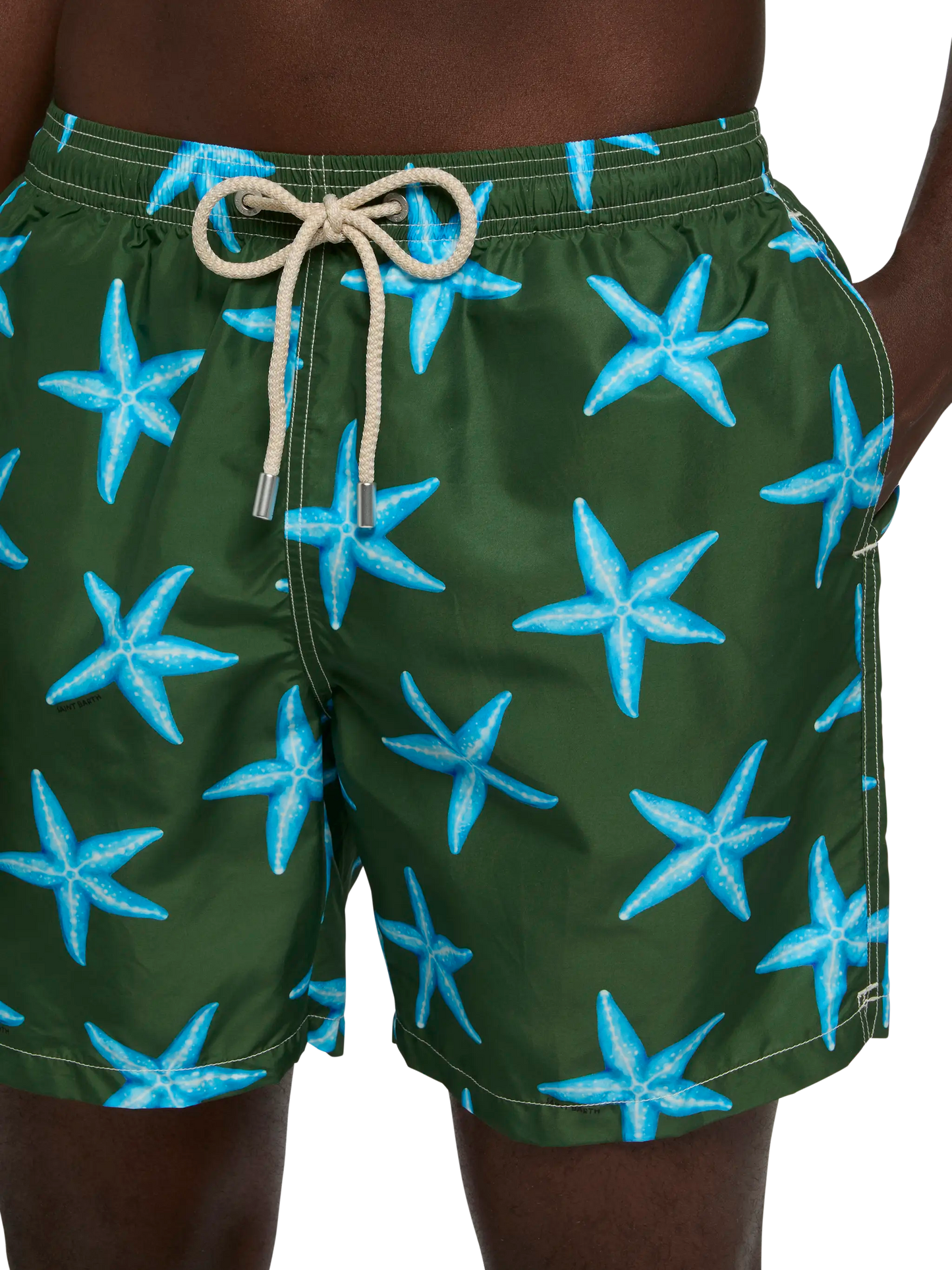 Lightweight fabric swim-shorts Lighting with starfish print - MC2 Saint Barth
