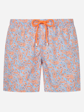 Lighting swim shorts with paisley flower print in multicolor