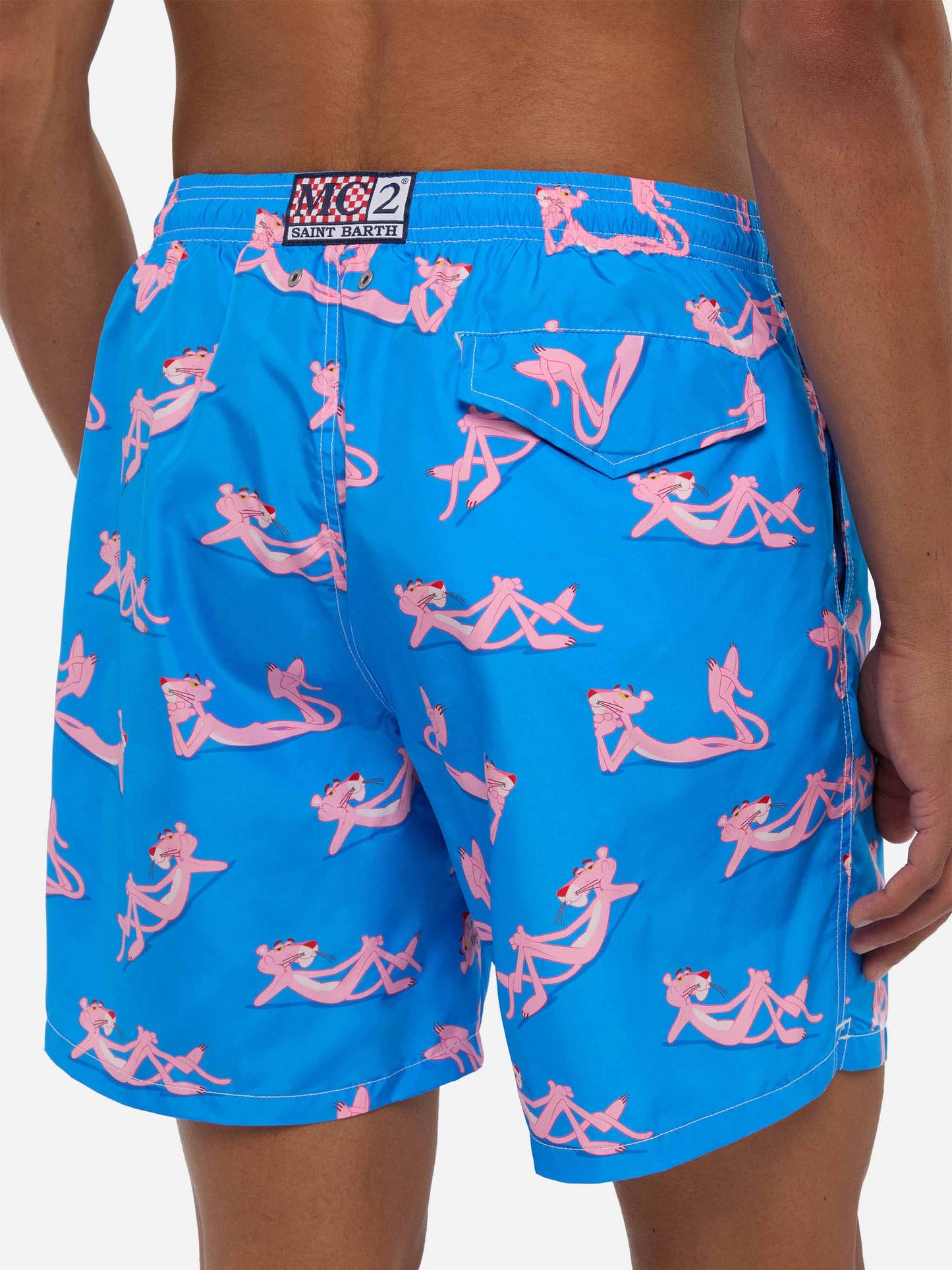 Badeshorts aus leichtem Stoff „Lighting“ mit „The Pink Panther“-Aufdruck | THE PINK PANTHER SPECIAL EDITION