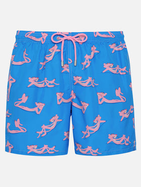 Badeshorts aus leichtem Stoff „Lighting“ mit „The Pink Panther“-Aufdruck | THE PINK PANTHER SPECIAL EDITION