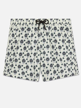 Short de bain Micro White Lighting avec imprimé watch in the night 